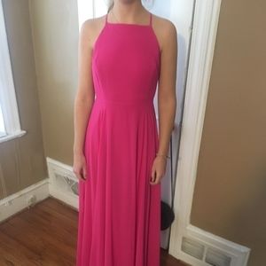 pink maxi dress